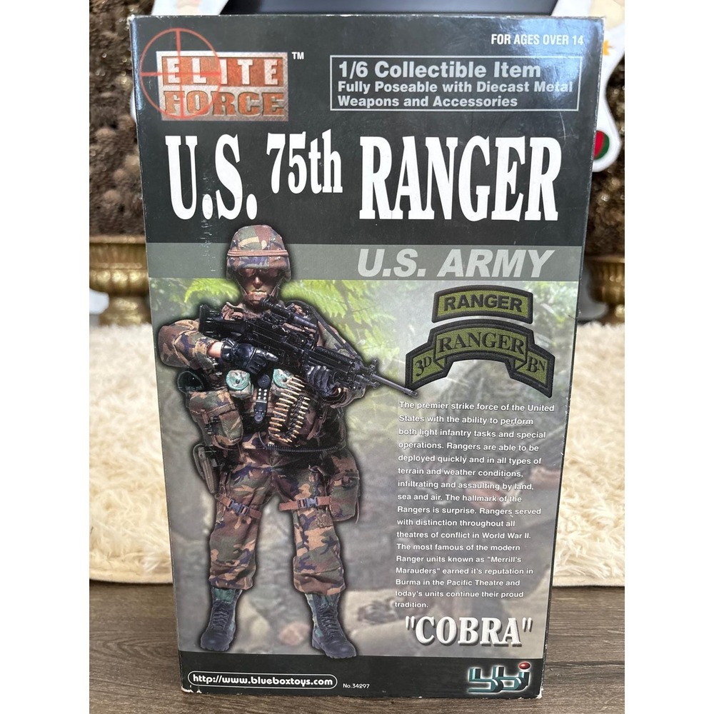 Elite Force US Army 75th Ranger 1/6 Scale Collectible Action Figure‎ M249 NEW